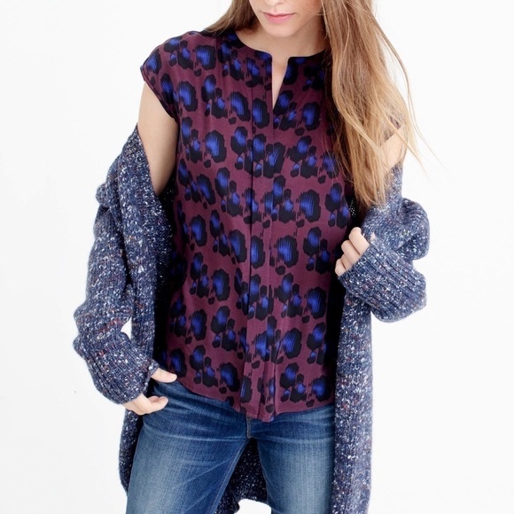 J. Crew Leopard Print Sleeveless Top - Picture 1 of 8